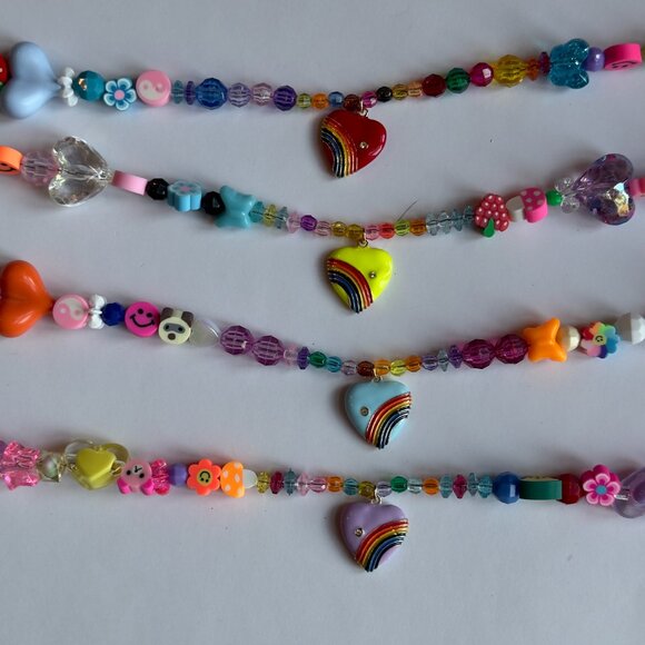 RETRO QUEEN OF HEARTS ELECTRIC LEMON EYE CANDY CHAIN - Picture 6 of 6